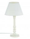 Lampe - Bois - Blanc - H 36 cm