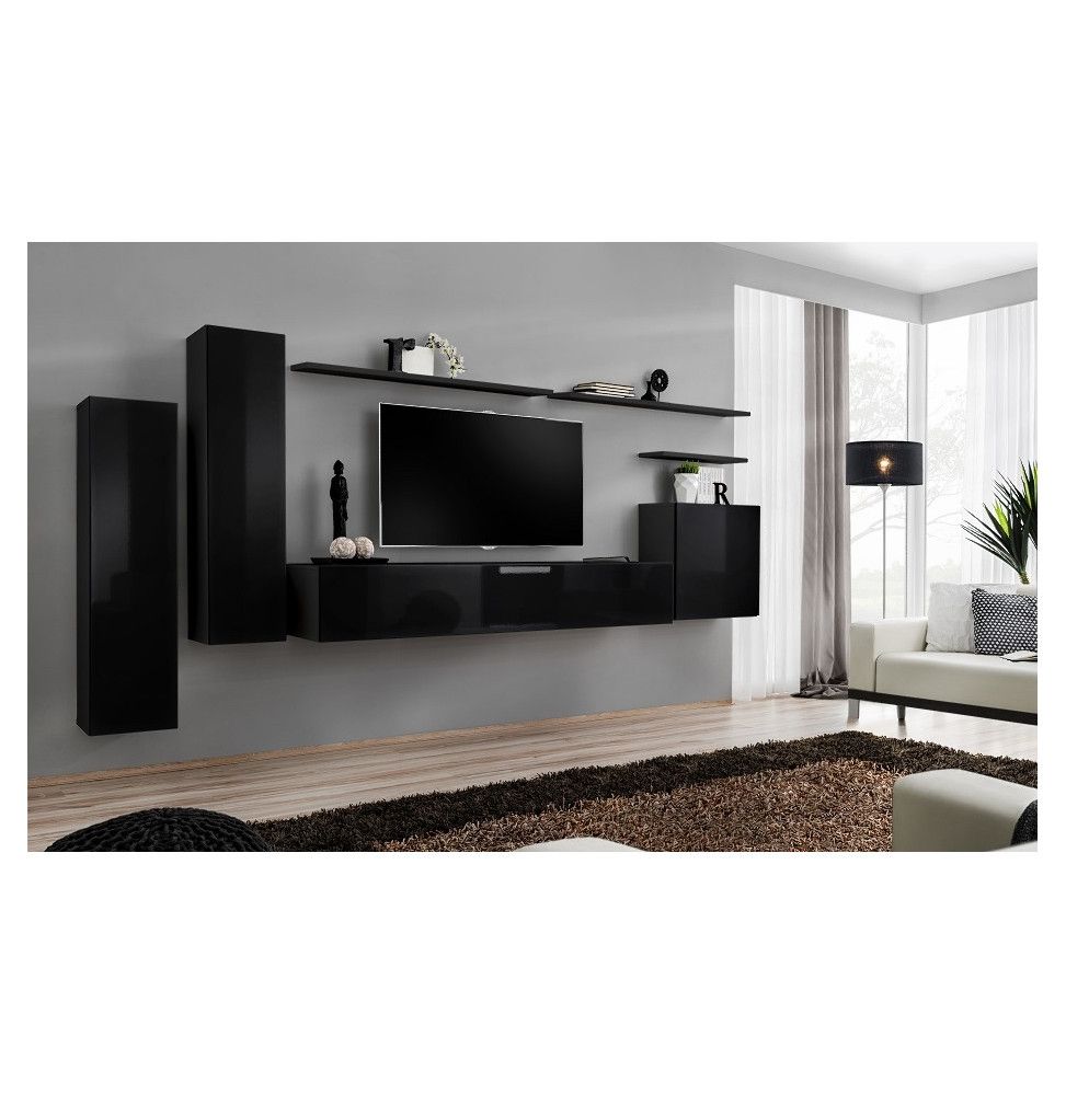 Vitrine - Lot de 2 - Switch I - 330 cm  x 160 cm x 40 cm - Noir