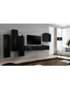 Ensemble meuble TV mural  - Switch III - 330 cm  x 160 cm x 40 cm - Noir