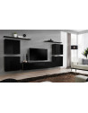 Ensemble meuble TV mural  - Switch IV - 320 cm  x 150 cm x 40 cm - Noir