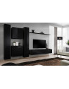 Ensemble meuble TV mural  - Switch VI - 330 cm  x 180 cm x 40 cm - Noir