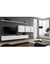 Ensemble meuble TV mural  - Switch VII - 340 cm x 150 cm  x 40 cm - Blanc