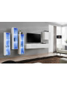Ensemble meuble TV mural  - Switch XIII - 330 cm  x 160 cm x 40 cm - Blanc