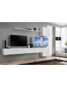 Ensemble meuble TV mural  - Switch XIX - 310 cm x 200 cm x 40 cm - Blanc