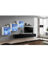 Ensemble meuble TV mural  - Switch XX - 330 cm  x 160 cm x 40 cm - Blanc et noir