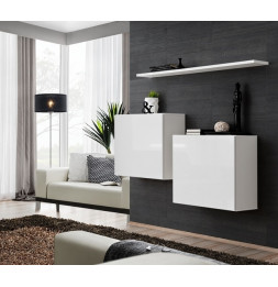 Ensemble meuble mural  - Switch SB I - 130 cm  x 110 cm x 30 cm  - Blanc