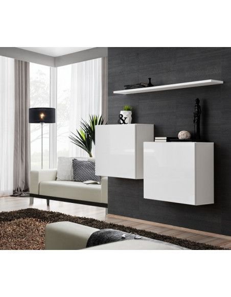 Ensemble meuble mural  - Switch SB I - 130 cm  x 110 cm x 30 cm  - Blanc