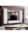 Ensemble meuble TV mural  - Fly I - 260 cm x 190 cm x 40 cm - Blanc