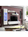 Ensemble meuble TV mural  - Fly III - 210 cm x 190 cm x 40 cm - Blanc