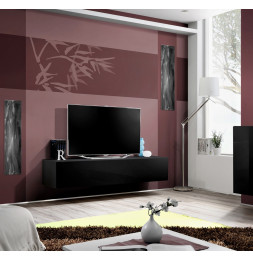 Banc TV - Fly I- 160 cm x 30 cm  x 40 cm - Noir