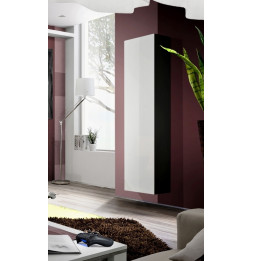 Rangement colonne - Fly - L 40 cm x H 170 cm x P 29 cm - Noir et blanc