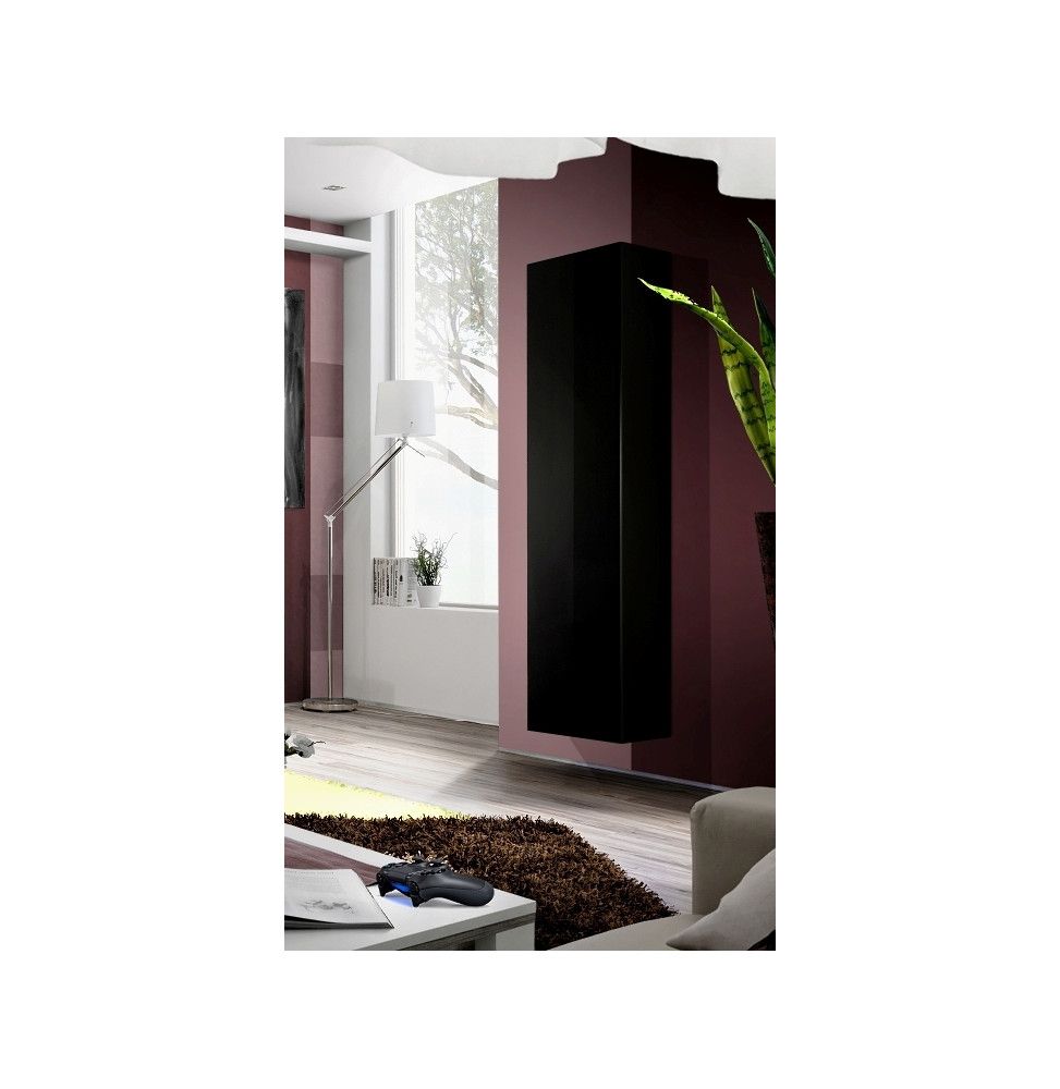 Rangement colonne - Fly - L 40 cm x H 170 cm x P 29 cm- Noir