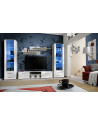 Ensemble meuble TV mural  - GALINO C - 320 cm  x 190 cm x 45 cm - Blanc