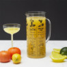 Pichet en verre incriptions de recettes de cocktails - Transparent - 2L