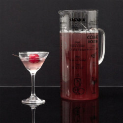Pichet en verre incriptions de recettes de cocktails - Transparent - 2L