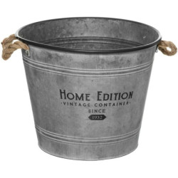 Cache-pot seau en zinc -...