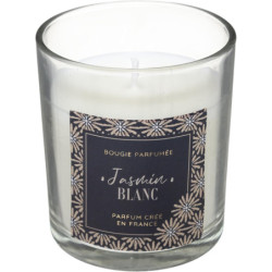 Bougie "Loli" parfumée jasmin blanc - Bleu/Transparent - 130g