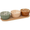 Service apéritif "Dolce riviera" 4 pieces - Multicolore - L 30 cm