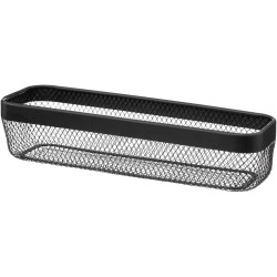 Corbeille à pain rectangle "Mayaj" en fer et coton - Noir - L 40,5 cm
