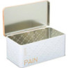 Boîte à pain en métal à relief - Blanc/Beige - L 31,4 cm
