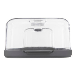Boîte à fromage + beurrier "Fresh Eat" - Gris - L 28,7 x P 19 x H 11 cm