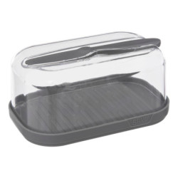 Boîte à fromage + beurrier "Fresh Eat" - Gris - L 28,7 x P 19 x H 11 cm