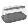 Boîte à fromage + beurrier "Fresh Eat" - Gris - L 28,7 x P 19 x H 11 cm