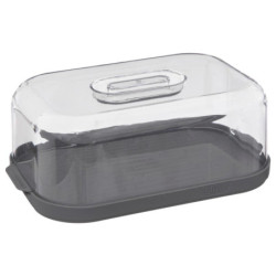Boîte à fromage + beurrier "Fresh Eat" - Gris - L 28,7 x P 19 x H 11 cm