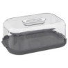 Boîte à fromage + beurrier "Fresh Eat" - Gris - L 28,7 x P 19 x H 11 cm