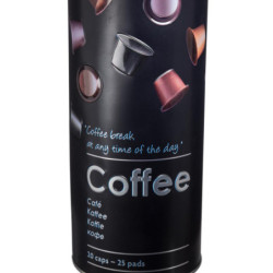 Boite à capsules "Black edition" en métal à relief - Noir - 20 capsules