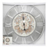 Horloge mécanique en métal "Soul" - Marron/Blanc - D 70 cm
