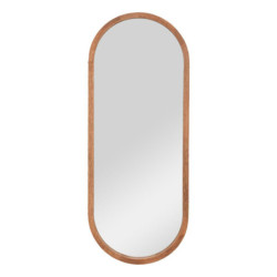 Miroir mural oval en bois...