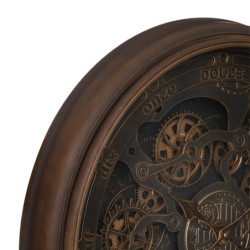 Horloge mécanique "Alban" - Marron - D 76 cm