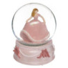 Boule à neige musicale princesse - Rose - D 10 cm