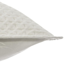 Dessus de lit avec 2 taies d'oreiller "Dolce" - Ivoire - l 240 x L 260 cm