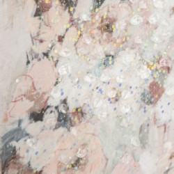 Toile murale peinte en relief "Tiya" - Multicolore - L 58 x H 78 cm