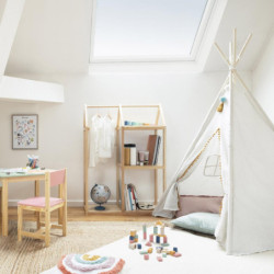 Tipi pour enfant "Wapi" - Blanc - L 120 x P 120 x H 160 cm