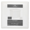 Pouf et coffre de rangement en bois et fourrure "Ezzio" - Blanc - L 38 x P 38 x H 38 cm