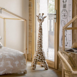 Peluche girafe enfant - Marron - Taille XL - H 100 cm