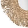 Miroir mural en roseau "Ael" - Beige - D 80 cm