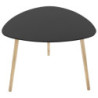 Table café "Miléo" - Noir - L 60 x P 60 x H 45 cm