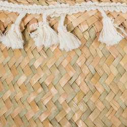 Panier pliant en roseau "Alina" - Beige - D 30 cm