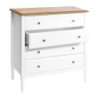Commode 4 tiroirs "Solen" - Blanc - L 80 x P 40 x H 85,5 cm