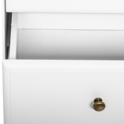 Commode 4 tiroirs "Solen" - Blanc - L 80 x P 40 x H 85,5 cm