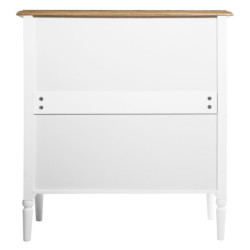 Commode 4 tiroirs "Solen" - Blanc - L 80 x P 40 x H 85,5 cm