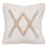 Housse de coussin tufté "Atelier" - Blanc/Beige - L 40 x l 40 cm