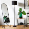 Miroir sur pied en métal "Jef" - Noir - L 39 x H 140 cm