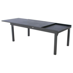 Table extensible 12 places "Piazza" - Gris graphite - L 320 x l 100 x H 75 cm