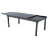 Table extensible 12 places "Piazza" - Gris graphite - L 320 x l 100 x H 75 cm