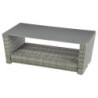 Salon de jardin 4 places "Polynesia" - Gris/Marron - L 148 x P 78 x H 186 cm